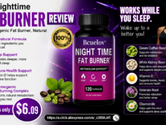 Best Nighttime Fat Burner supplement bottle with natural thermogenic formula for weight loss and metabolism boost