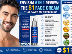 ENVISHA 6 IN 1 men's face skin care cream jar with collagen and hyaluronic acid formula