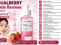 EQQUALBERRY Vitamin Illuminating Serum with 4% niacinamide, tranexamic acid, arbutin, vitamin C, and hyaluronic acid for brightening and uneven skin tone care.