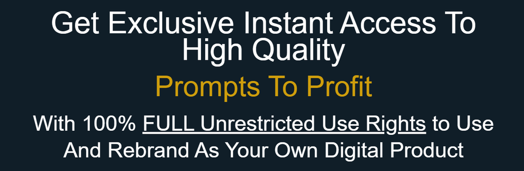 Graphic promoting a Prompts To Profit PLR Review, featuring prompt-based PLR content for marketers and creators interested in developing reusable content, digital products, and online business marketing materials.
