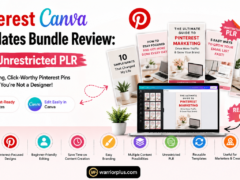 Pinterest Canva Templates Bundle Review - Professional editable Canva pins with unrestricted PLR license and real case study results