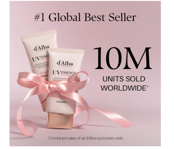 Product image of d’Alba Piedmont Waterfull Tone-Up Sunscreen SPF 50+, a Korean facial sunscreen designed to provide broad-spectrum sun protection with a hydrating formula and a pink-toned, radiant finish.