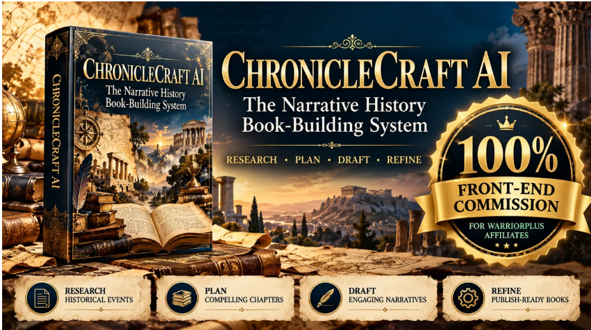 ChronicleCraft AI Core System — institutional AI framework for researching and writing narrative history books for Amazon KDP
AI framework for narrative history books
Write history books with Claude or ChatGPT
Amazon KDP history publishing system
Zero hallucination AI history writing tool
24-chapter history book generator
Passive income history book series