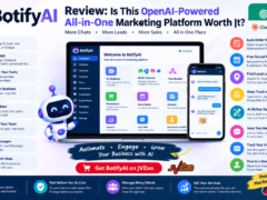 BotifyAI Review 2026 featuring OpenAI-powered AI chatbots, customer messaging automation, marketing tools, and business communication features.