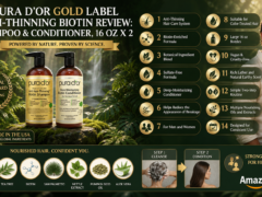 PURA D’OR Gold Label Anti-Thinning Biotin Shampoo and Conditioner 16 oz x 2 review for thinning and fragile-looking hair