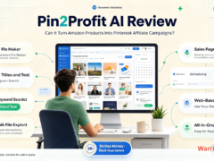 Alt Text: Pin2Profit AI dashboard — Amazon to Pinterest affiliate campaign builder