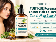 YUITIKUE Rosemary Castor Strengthening Hair Oil 100ml bottle with jojoba batana oil for hair growth