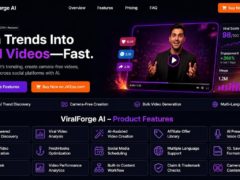 ViralForge AI short-form video creation dashboard for generating and scheduling social media content